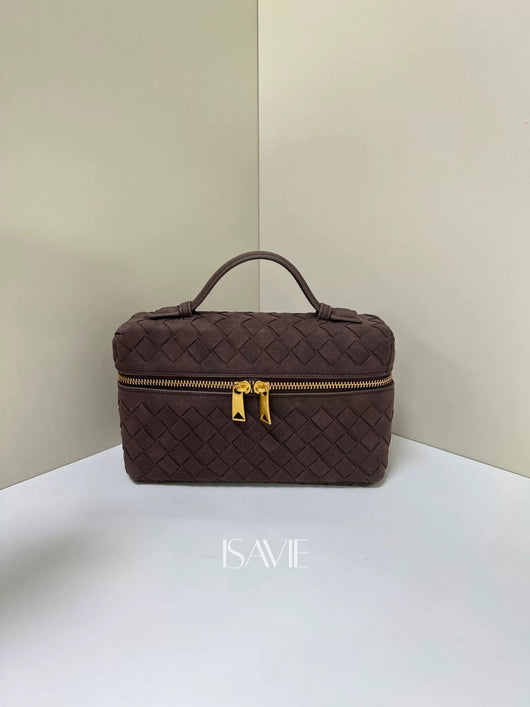 Clara Woven Suede Bag