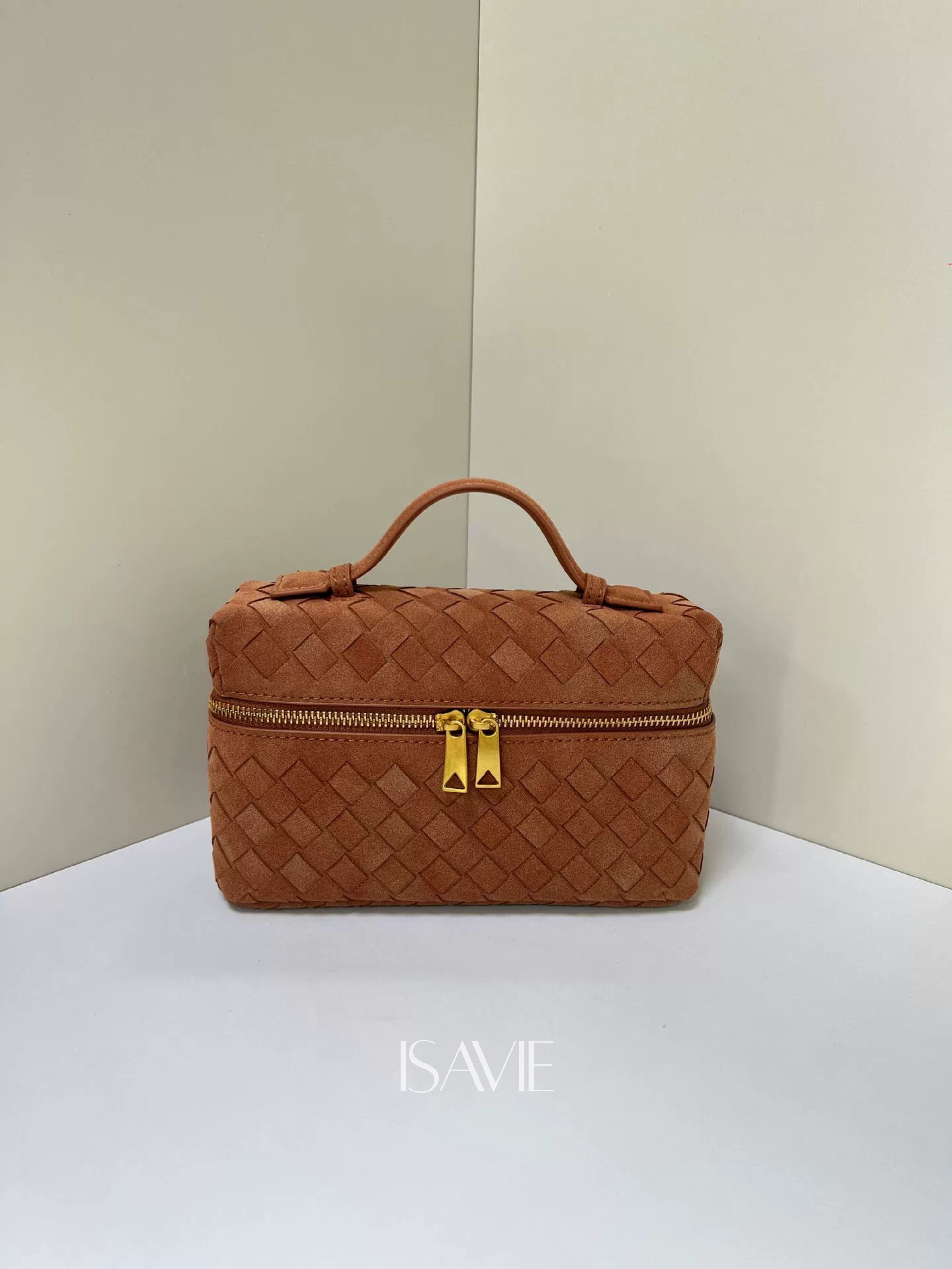 Clara Woven Suede Bag