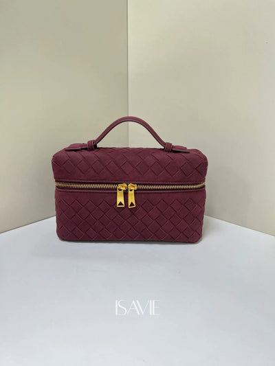 Clara Woven Suede Bag