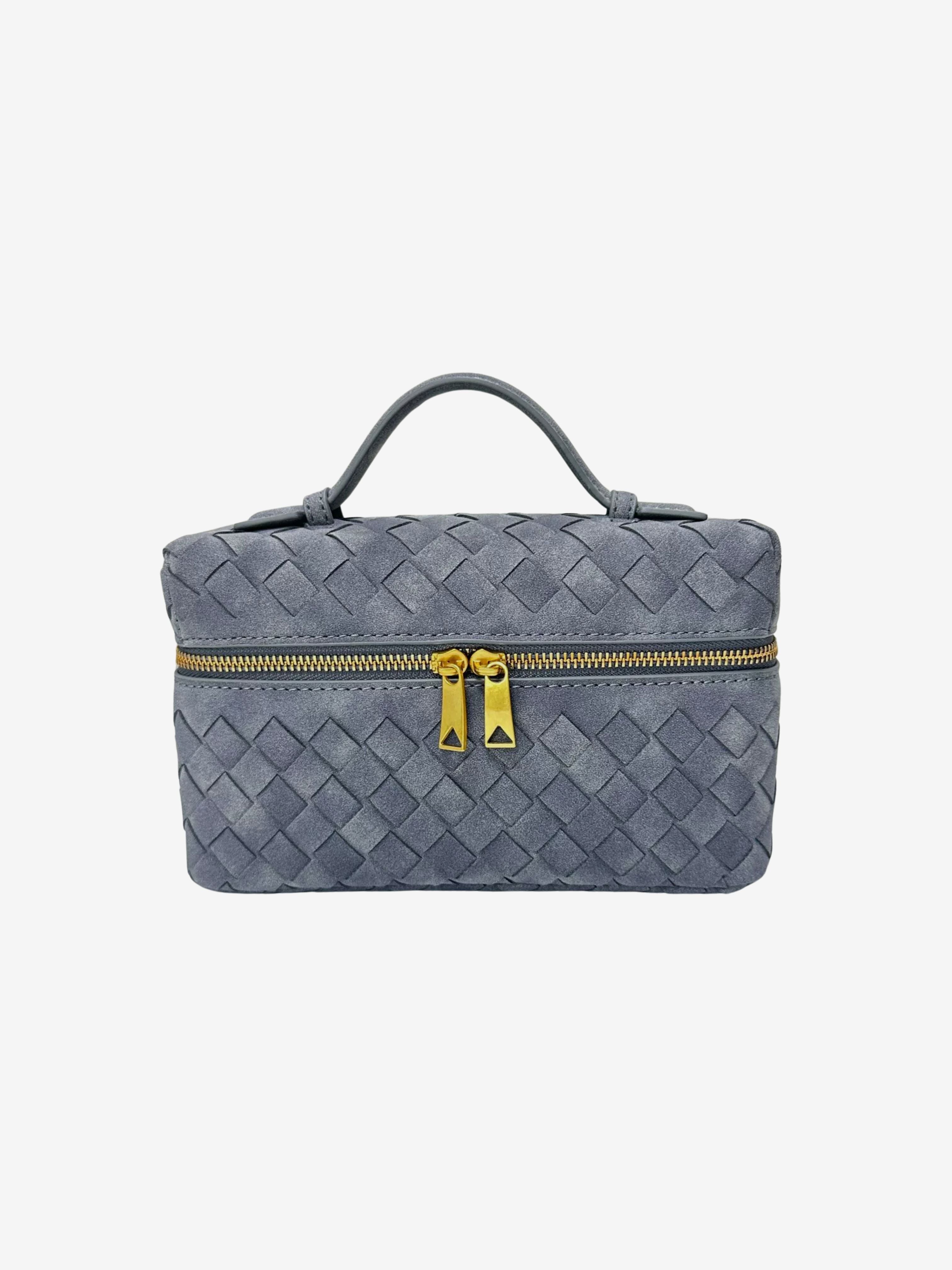 Clara Woven Suede Bag