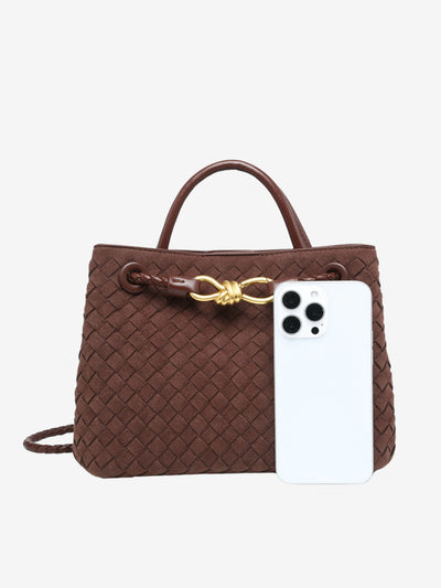 Emma Woven Suede Bag Small